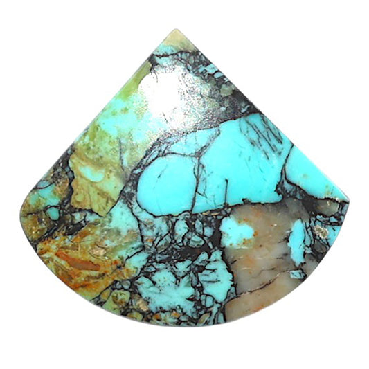 Lucky Charm Tibetan Turquoise 21.4x23.35x3.5 mm Fancy Shape Polished Gemstone LS80-09021