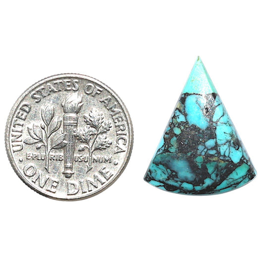 Lucky Charm Tibetan Turquoise 15.9x19.55x3 mm Fancy Shape Polished Gemstone LS80-09027