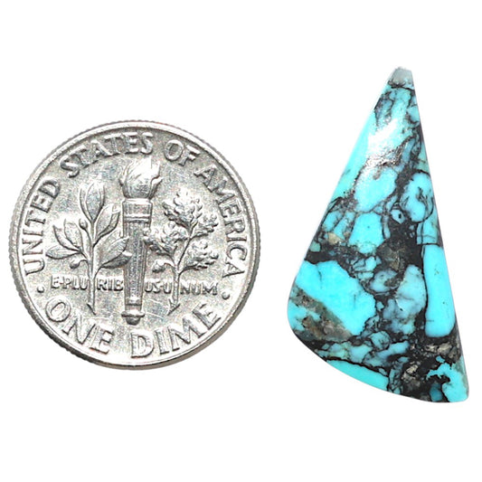 Lucky Charm Tibetan Turquoise 12x24.2x3.3 mm Fancy Shape Polished Gemstone LS80-09030