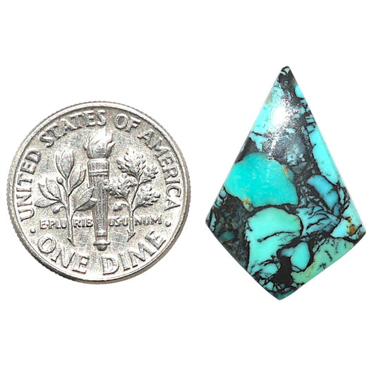 Lucky Charm Tibetan Turquoise 15.2x22.85x2.4 mm Fancy Shape Polished Gemstone LS80-09036