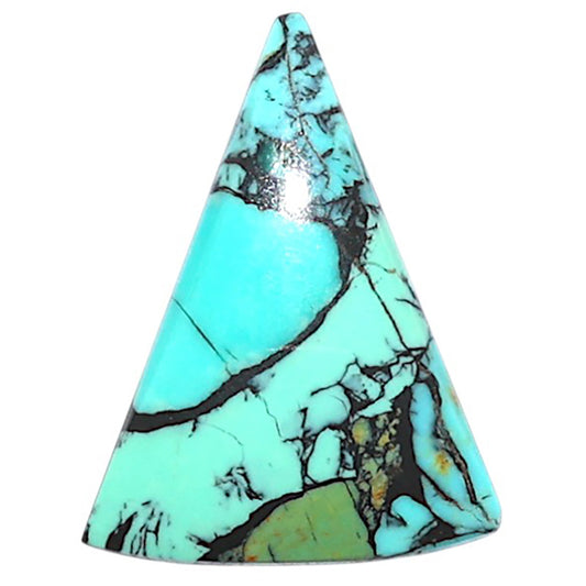 Lucky Charm Tibetan Turquoise 15.5x20.45x3 mm Fancy Shape Polished Gemstone LS80-09038