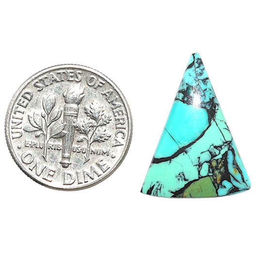 Lucky Charm Tibetan Turquoise 15.5x20.45x3 mm Fancy Shape Polished Gemstone LS80-09038