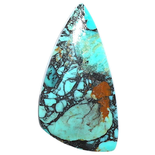 Lucky Charm Tibetan Turquoise 13.1x24.9x3.3 mm Fancy Shape Polished Gemstone LS80-09041
