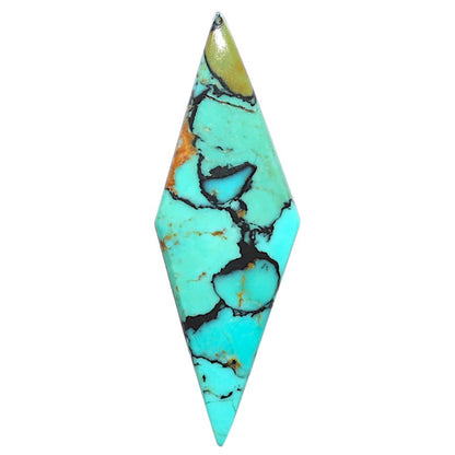 Lucky Charm Tibetan Turquoise 13x38.6x3 mm Fancy Shape Polished Gemstone LS80-09045