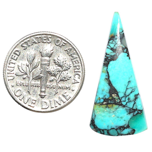 Lucky Charm Tibetan Turquoise 12.8x27.25x3 mm Fancy Shape Polished Gemstone LS80-09051