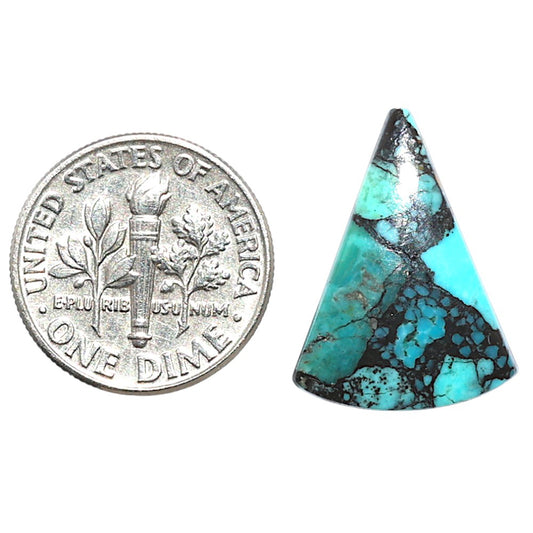 Lucky Charm Tibetan Turquoise 15.3x20.6x3 mm Fancy Shape Polished Gemstone LS80-09052