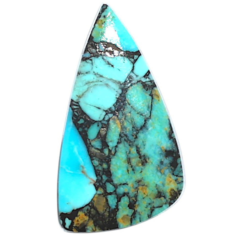 Lucky Charm Tibetan Turquoise 12x21.85x3.5 mm Fancy Shape Polished Gemstone LS80-09057