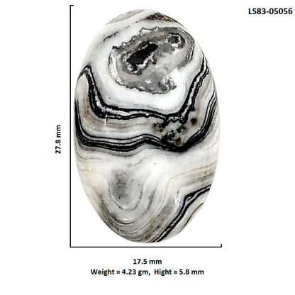 Prairie Agate 17.5x27.8x5.8 mm Oval Shape Polished Gemstone LS83-05056