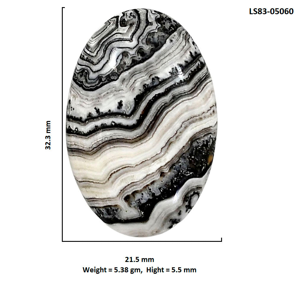 Prairie Agate 21.5x32.3x5.5 mm Oval Shape Polished Gemstone LS83-05060