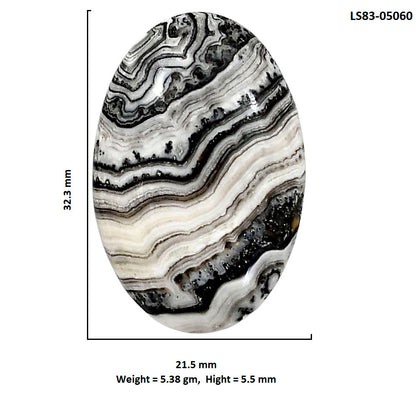 Prairie Agate 21.5x32.3x5.5 mm Oval Shape Polished Gemstone LS83-05060