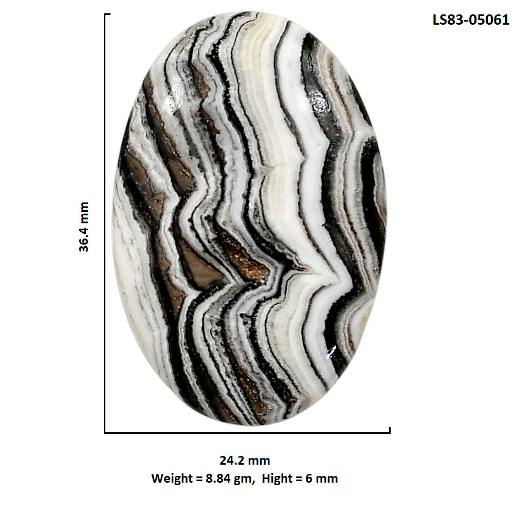 Prairie Agate 24.2x36.4x6 mm Oval Shape Polished Gemstone LS83-05061