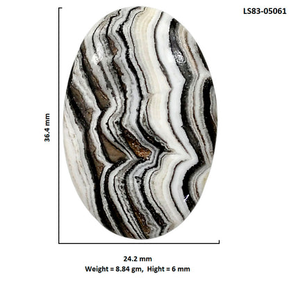Prairie Agate 24.2x36.4x6 mm Oval Shape Polished Gemstone LS83-05061