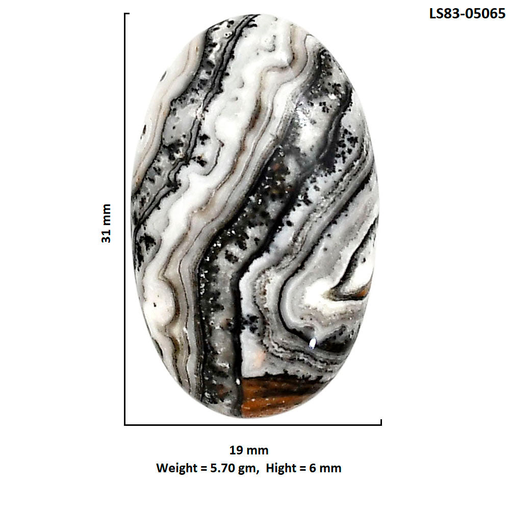 Prairie Agate 19x31x6 mm Oval Shape Polished Gemstone LS83-05065