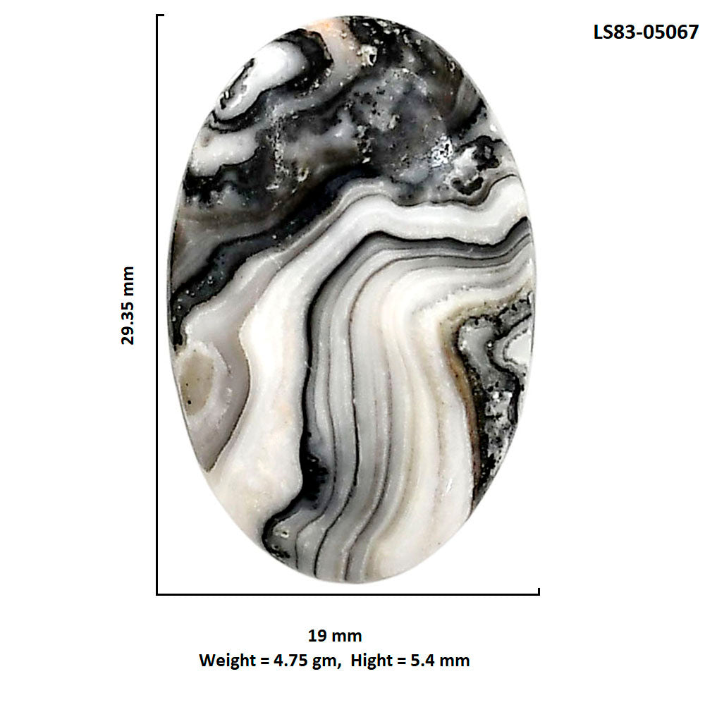 Prairie Agate 19x29.35x5.4 mm Oval Shape Polished Gemstone LS83-05067