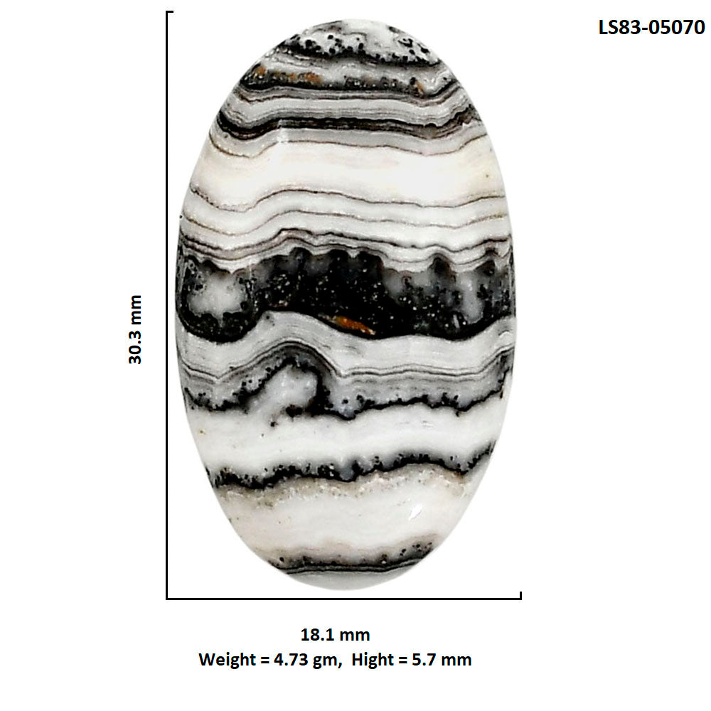 Prairie Agate 18.1x30.3x5.7 mm Oval Shape Polished Gemstone LS83-05070