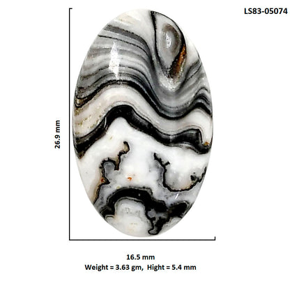 Prairie Agate 16.5x26.9x5.4 mm Oval Shape Polished Gemstone LS83-05074