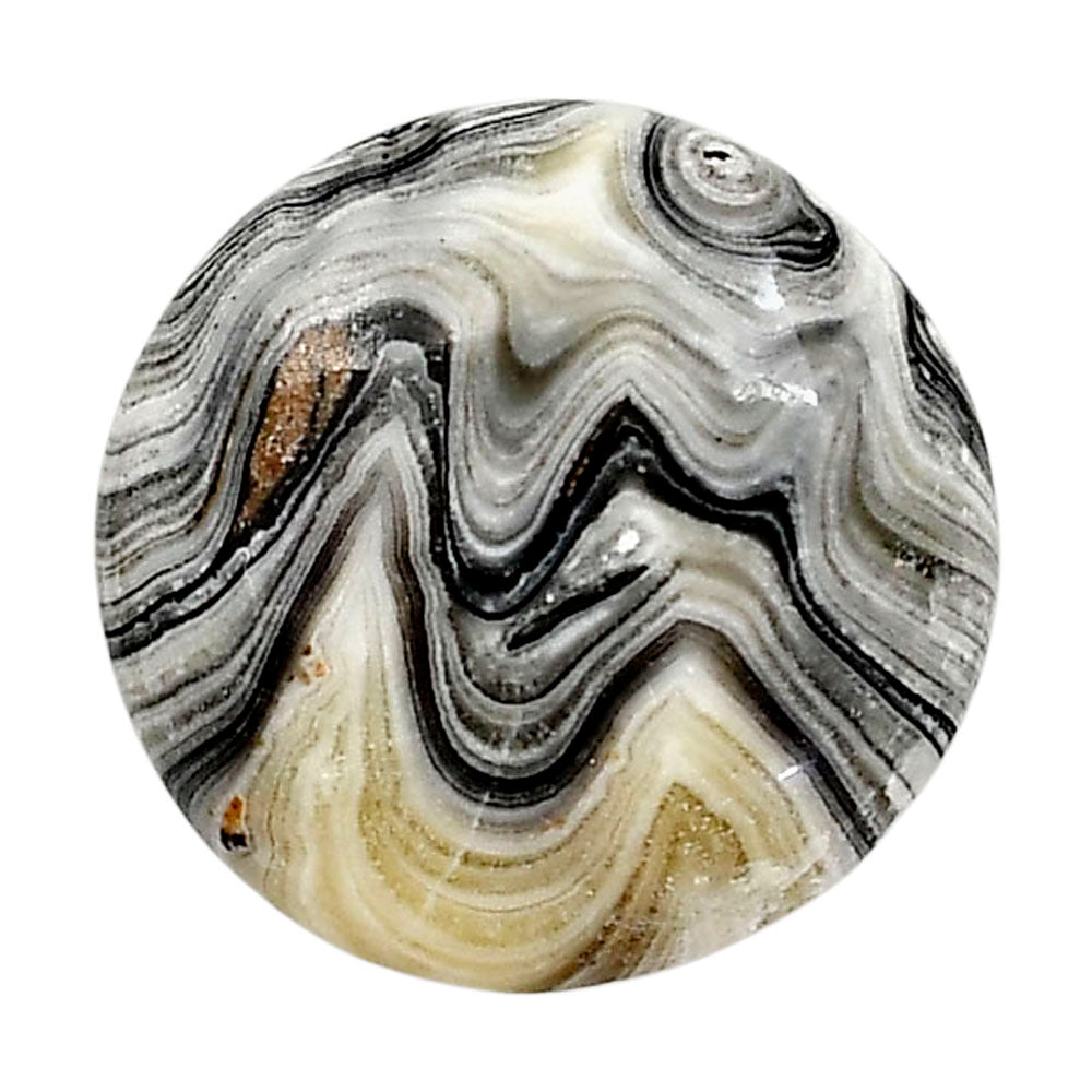 Prairie Agate 25.1x25.5x5.5 mm Round Shape Polished Gemstone LS83-05084