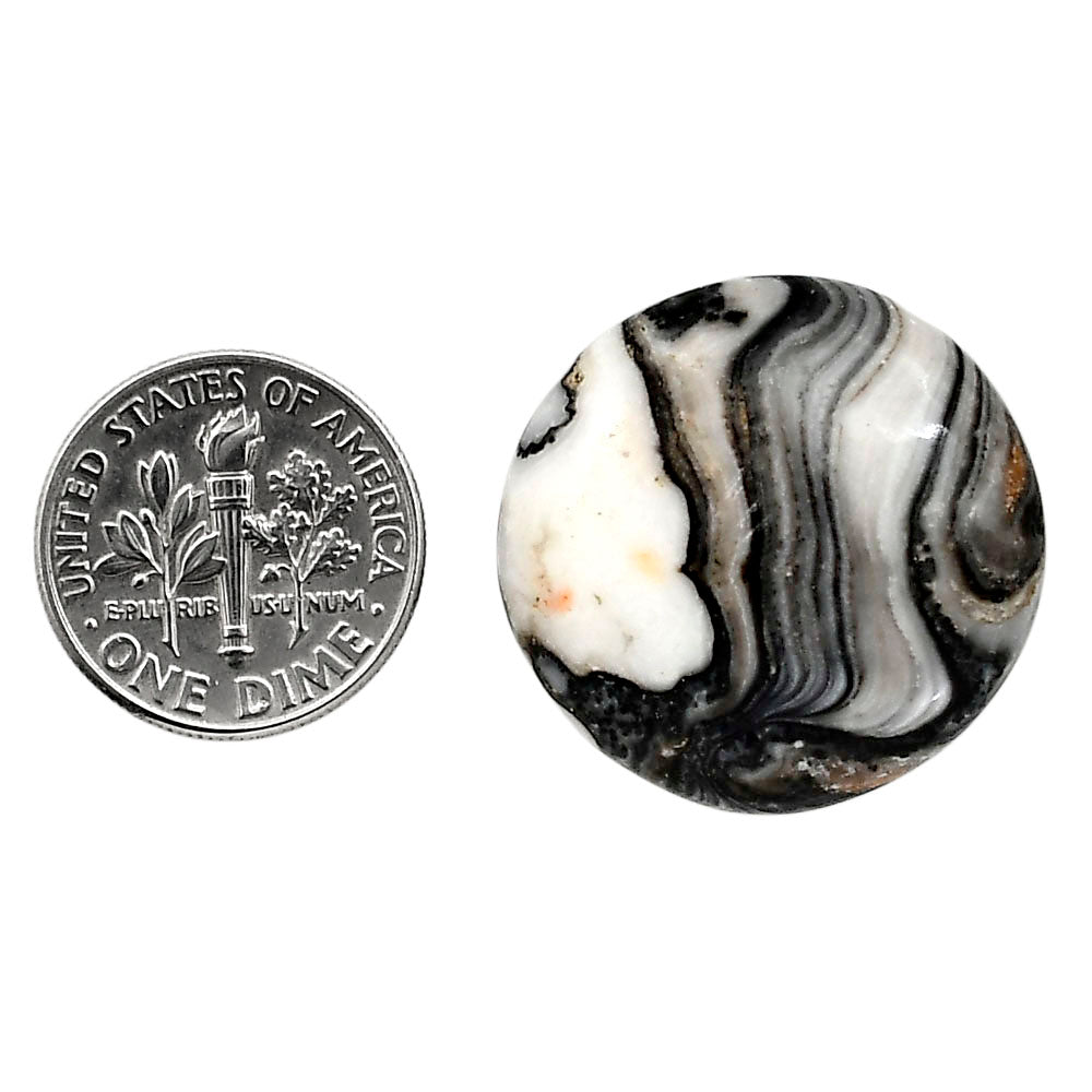 Prairie Agate 24.8x24.8x6 mm Round Shape Polished Gemstone LS83-05085