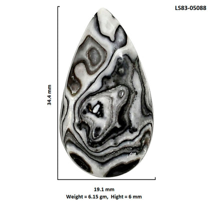 Prairie Agate 19.1x34.4x6 mm Pear Shape Polished Gemstone LS83-05088