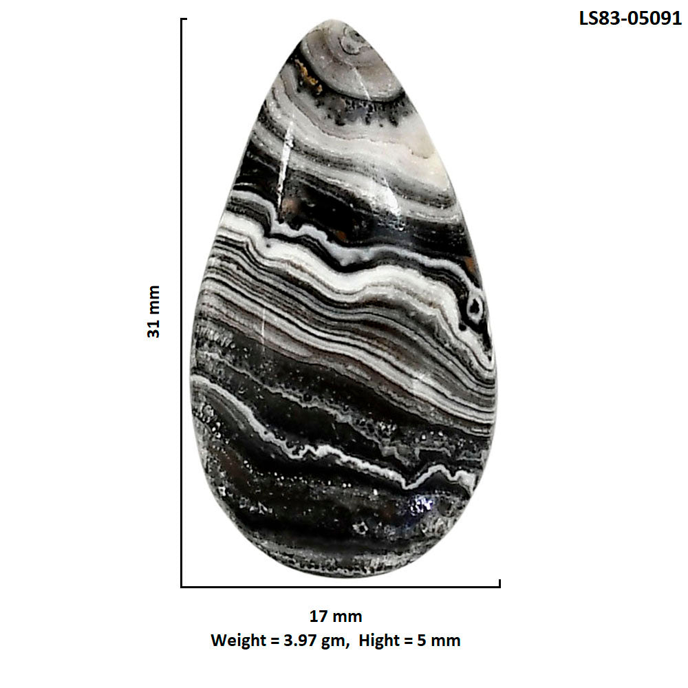 Prairie Agate 17x31x5 mm Pear Shape Polished Gemstone LS83-05091