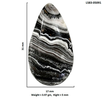 Prairie Agate 17x31x5 mm Pear Shape Polished Gemstone LS83-05091