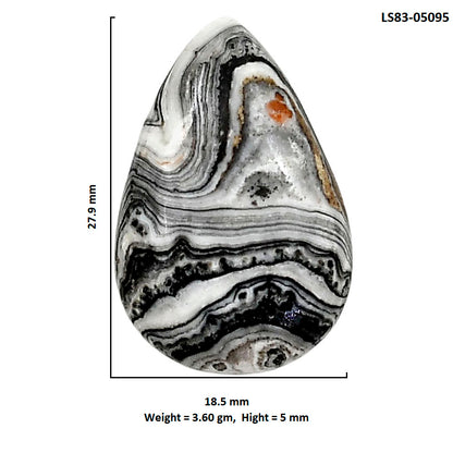 Prairie Agate 18.5x27.9x5 mm Pear Shape Polished Gemstone LS83-05095