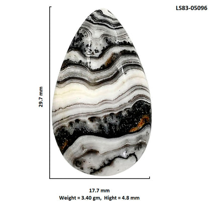 Prairie Agate 17.7x29.7x4.8 mm Pear Shape Polished Gemstone LS83-05096
