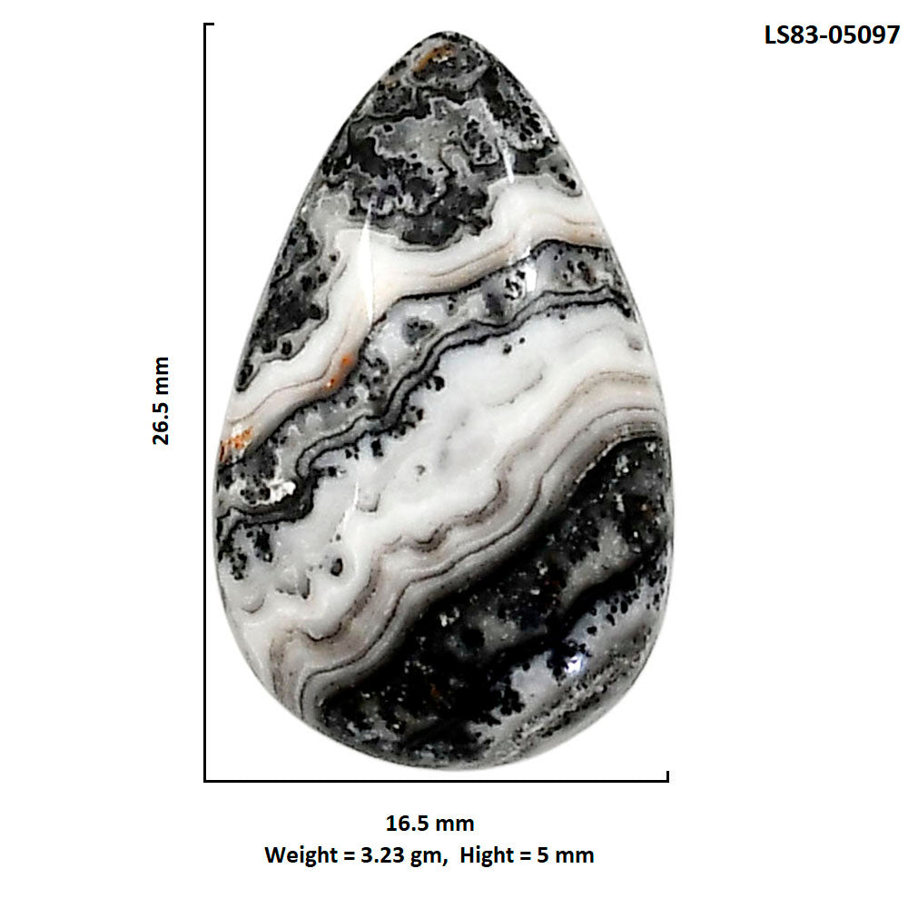 Prairie Agate 16.5x26.5x5 mm Pear Shape Polished Gemstone LS83-05097