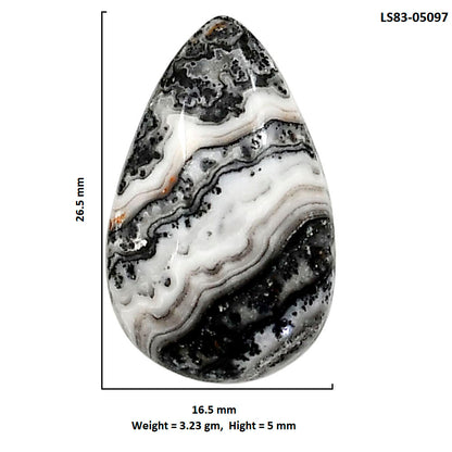 Prairie Agate 16.5x26.5x5 mm Pear Shape Polished Gemstone LS83-05097