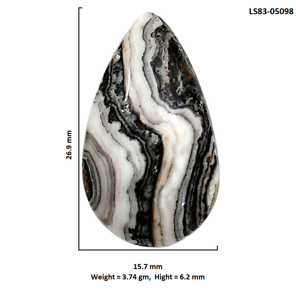 Prairie Agate 15.7x26.9x6.2 mm Pear Shape Polished Gemstone LS83-05098