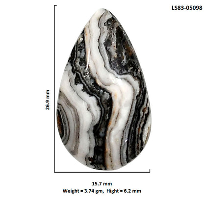 Prairie Agate 15.7x26.9x6.2 mm Pear Shape Polished Gemstone LS83-05098