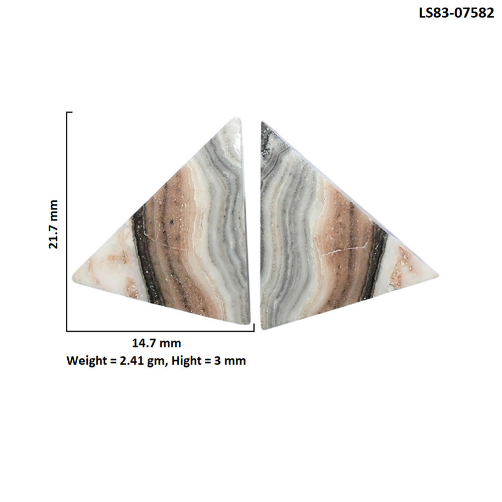Prairie Agate Pair 14.7x21.7x3 mm Fancy Shape Polished Gemstone LS83-07582