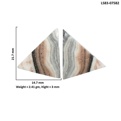 Prairie Agate Pair 14.7x21.7x3 mm Fancy Shape Polished Gemstone LS83-07582
