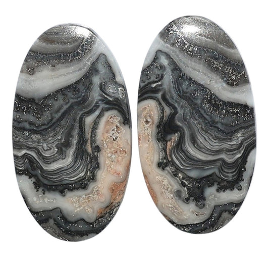 Prairie Agate Pair 15x27.3x3 mm Oval Shape Polished Gemstone LS83-07584