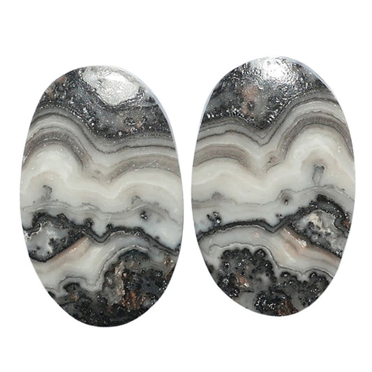 Prairie Agate Pair 13.6x21.6x3.5 mm Oval Shape Polished Gemstone LS83-07585