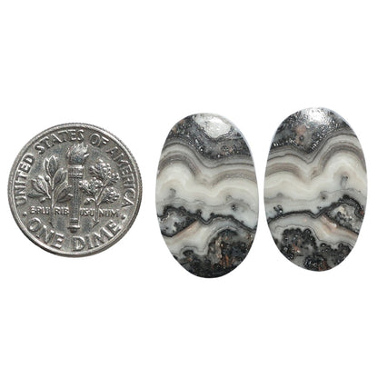 Prairie Agate Pair 13.6x21.6x3.5 mm Oval Shape Polished Gemstone LS83-07585