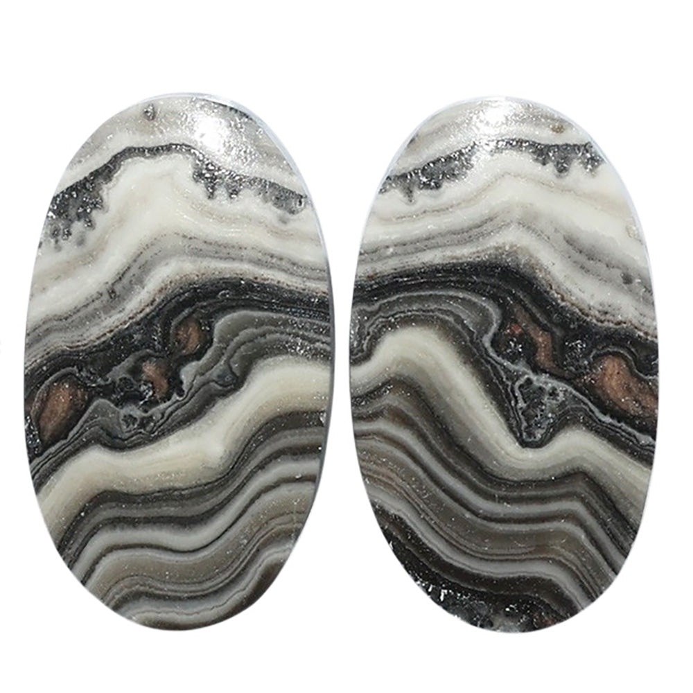 Prairie Agate Pair 15.3x26.3x4 mm Oval Shape Polished Gemstone LS83-07586