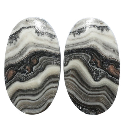 Prairie Agate Pair 15.3x26.3x4 mm Oval Shape Polished Gemstone LS83-07586