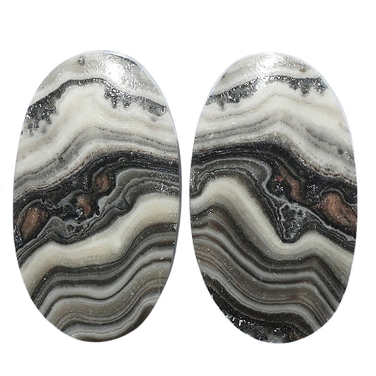 Prairie Agate Pair 15.3x26.3x4 mm Oval Shape Polished Gemstone LS83-07586