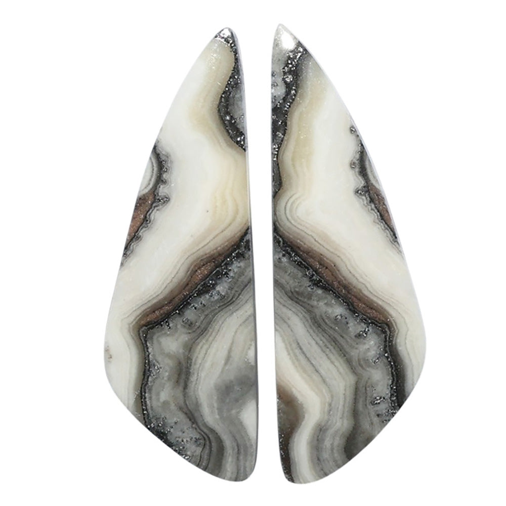 Prairie Agate Pair 10.7x32x3 mm Fancy Shape Polished Gemstone LS83-07587