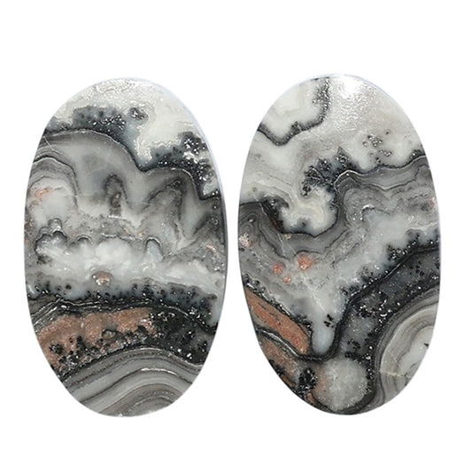 Prairie Agate Pair 13.5x22.4x4 mm Oval Shape Polished Gemstone LS83-07588