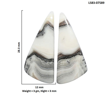 Prairie Agate Pair 12x28.3x3 mm Fancy Shape Polished Gemstone LS83-07589