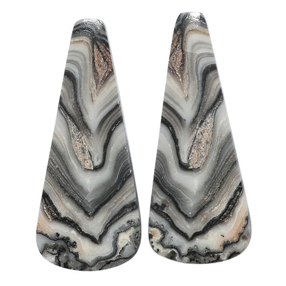 Prairie Agate Pair 14x33.4x3.3 mm Fancy Shape Polished Gemstone LS83-07590