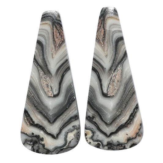 Prairie Agate Pair 14x33.4x3.3 mm Fancy Shape Polished Gemstone LS83-07590