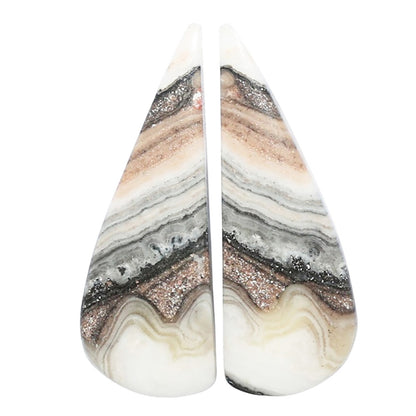 Prairie Agate Pair 11.4x31.6x3.5 mm Fancy Shape Polished Gemstone LS83-07591