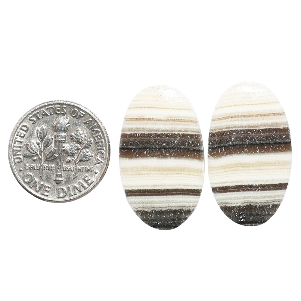 Prairie Agate Pair 14.6x25x4 mm Oval Shape Polished Gemstone LS83-07592
