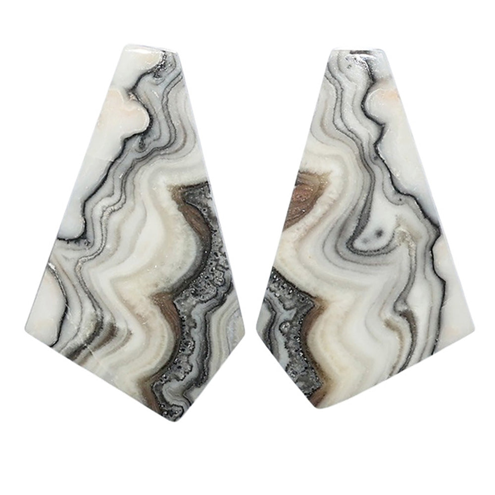 Prairie Agate Pair 16.1x27.6x2.7 mm Fancy Shape Polished Gemstone LS83-07594