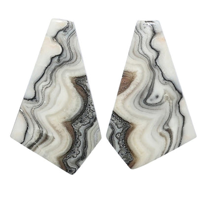 Prairie Agate Pair 16.1x27.6x2.7 mm Fancy Shape Polished Gemstone LS83-07594