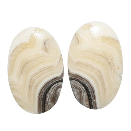 Prairie Agate Pair 14.1x22x4.5 mm Oval Shape Polished Gemstone LS83-07595