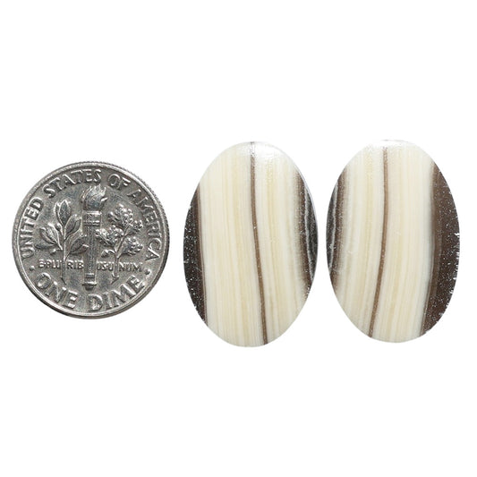 Prairie Agate Pair 15.1x22.9x3.5 mm Oval Shape Polished Gemstone LS83-07596